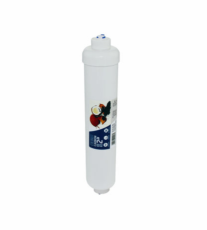 2" Linearer Aktivkohlefilter aus Kokosnussschalen mit 1/4" Schnellanschluss